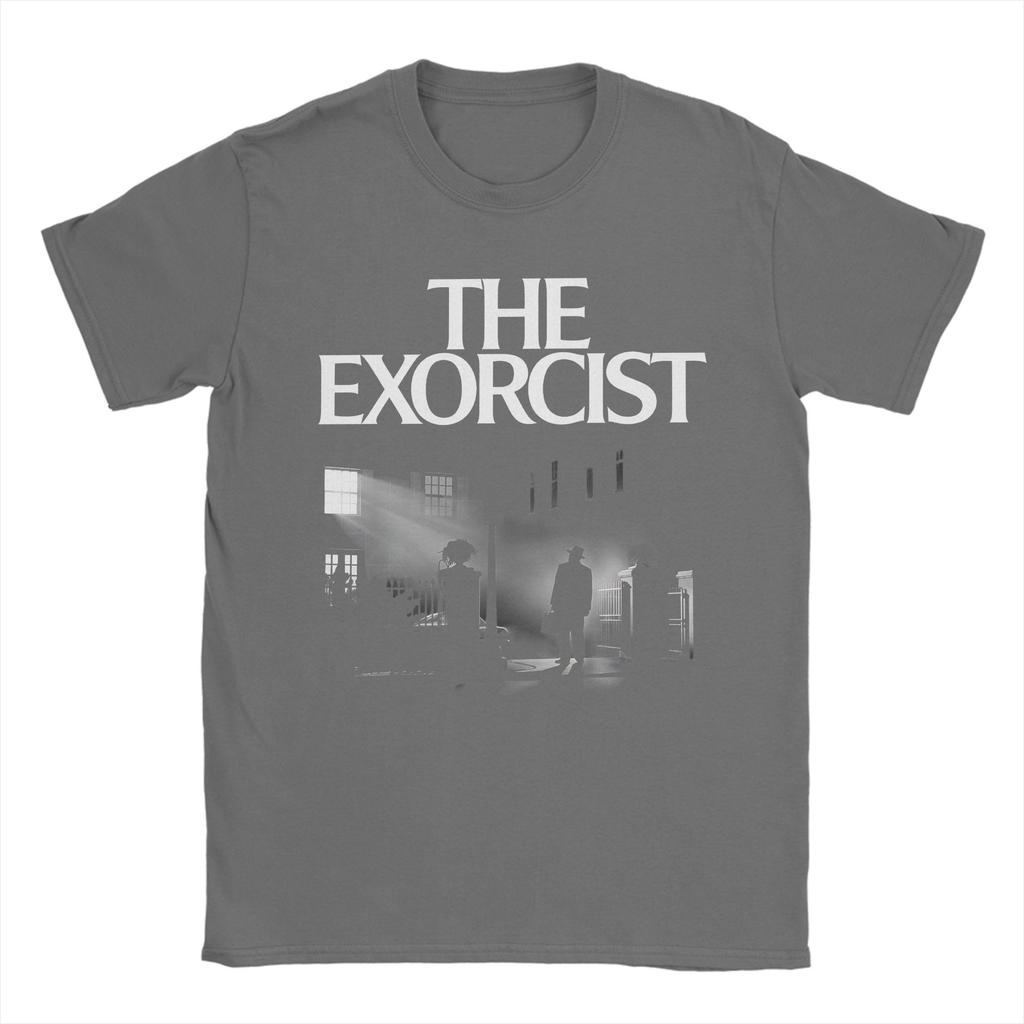 Men The Exorcist Scary Film T Shirt  Cotton Tops Funny Short Sleeve Crew Neck Tee Shirt Plus Size TShirt
