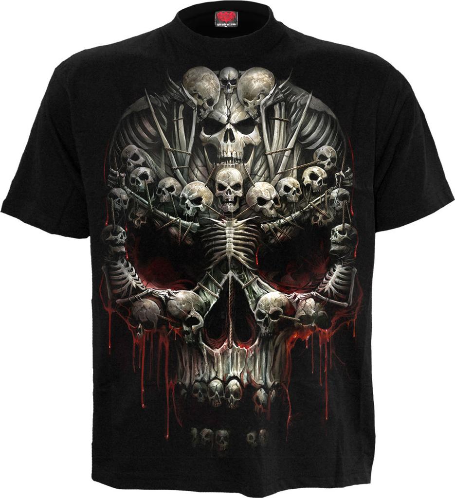 SPIRAL DIRECT DEATH BONES T-shirt Death Metal Skull Souls Dark Deceased Tees