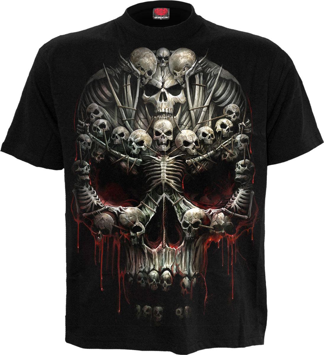 SPIRAL DIRECT DEATH BONES T-shirt Death Metal Skull Souls Dark Deceased Tees XXXXL
