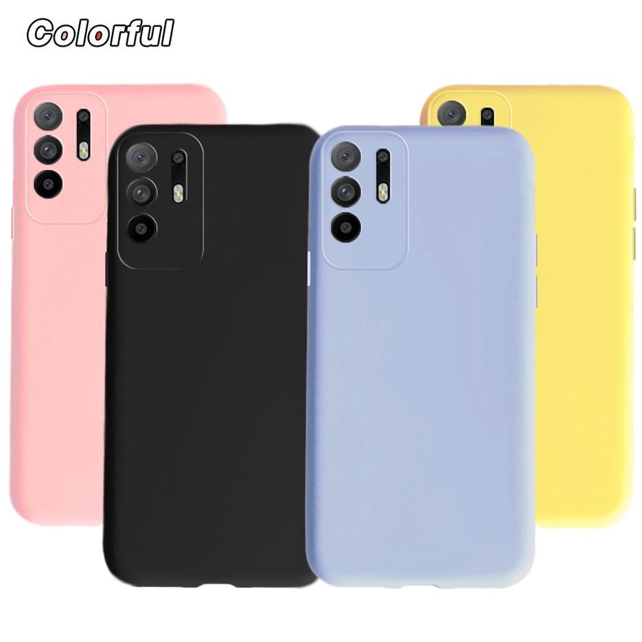 For Oppo A94 Case CPH2203 Soft Slim Fundas Cute Silicone Pure Color Back Cover For Oppo A94 5G CPH2211 OppoA94 Phone Cases Coque