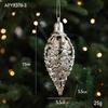 Silver Irregular Electroplated Christmas Tree Ornaments - Glossy Plastic Pendants In Stock