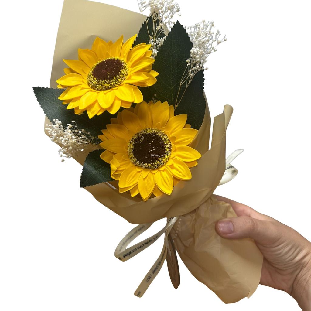 Soap Flower – Two Sunflower Bouquet