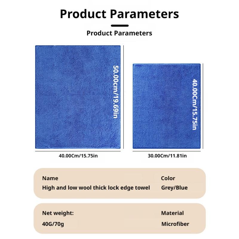 SEAMETAL 350GSM Microfiber Car Wash Towel High Density Absorbent Cleaning Cloth Car Detailing Window Glass Scratch-Free Washcloth