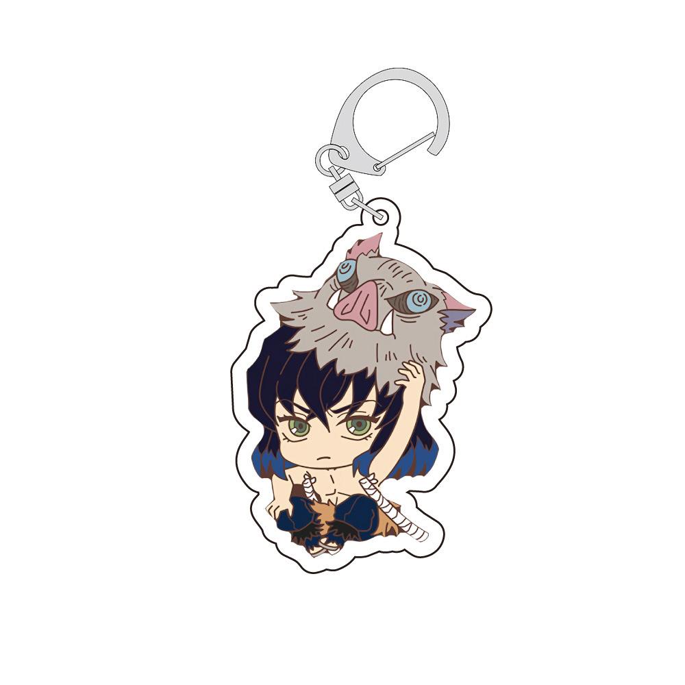 Demon Slayer Kimetsu Yaiba Tanjiro Nezuko Tokito Muichiro Acrylic Double Sided Keychain Transparent Anime Pendant Cosplay No Carry Mini Lightweight