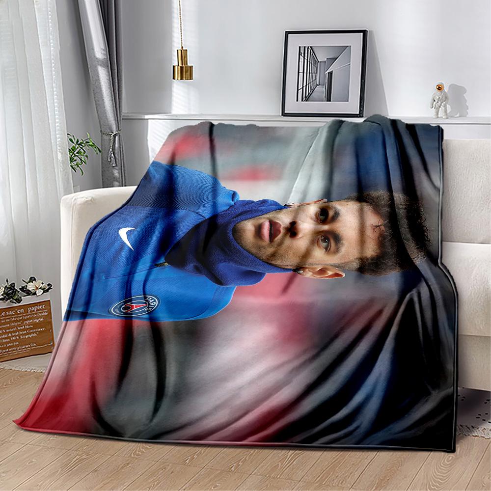 Neymars Ikonischer Haarschnitt Decke Strapazierfähiger Komfort Perfekt für Couch Picknicks Sofa Vier Jahreszeiten Vielseitig Spielerisches Design