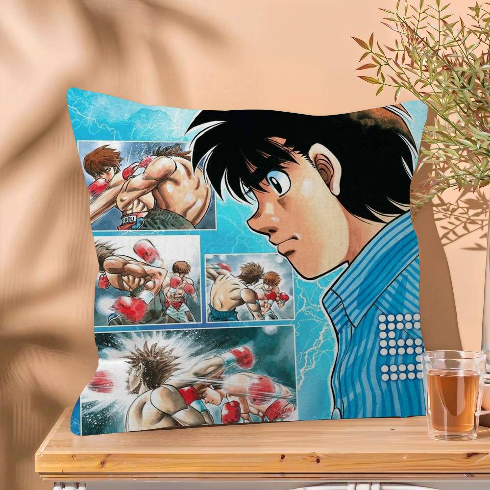 H-Hajime No Ippo Anime Boxing Personalized Pillow Cover Kids Bedroom Wild Party Decor Pillowcase Kid Birthday Shower Gift