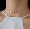 Simple Ladies Fashion Handmade Chain Jewelry, Alloy Star Pentagram Short Necklace Collarbone Chain