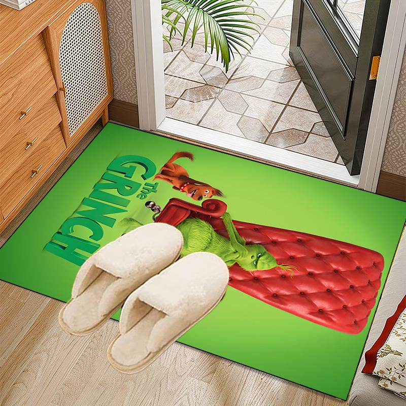 Grin-ch's Festive Adventure Rug Office Carpet Non-Slip Mat, Chair Rug Floor Covering for Gaming, Bedroom, Living Room , Home Decor Christmas Gift