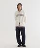 COVERNAT Arch Logo Zip-Up Hoodie Ivory