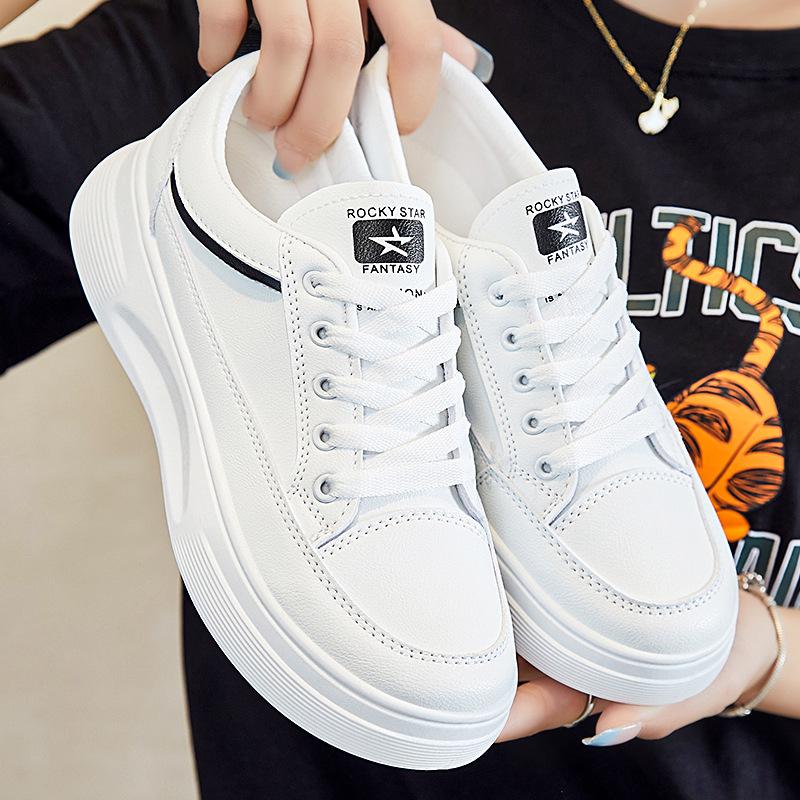 Little White Shoes 2025 Women's Spring New Breathable Student Board Shoes Korean Version Muffin Shoes Casual Board Shoes Manufacturer