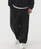 PIANER Pleated Wide Elastic Cotton Pants (Black)