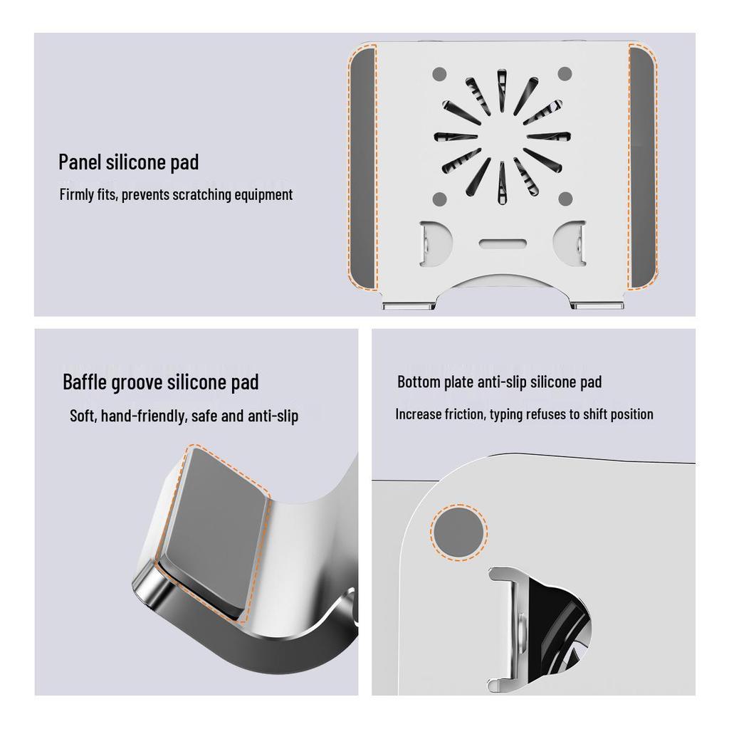 Rotating Height-Adjustable Folding Laptop Stand and Cooling Bracket