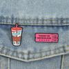 Delulu Juice Enamel Pins Cartoon Ticket To Delululand Brooches Lapel Badges Clothes Funny Jewelry Gift for Kids Friends