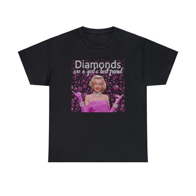 Diamonds Are a Girl's Best Friend Heavy Cotton Tee, Marilyn Monroe