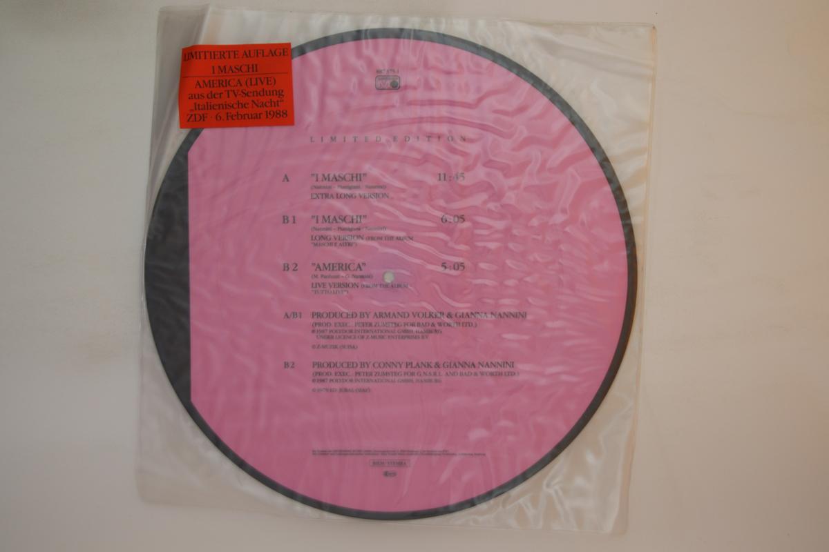 

12inch Record GIANNA NANNINI - I Maschi 8873751 METRONOME 1987 Germany Rock Used