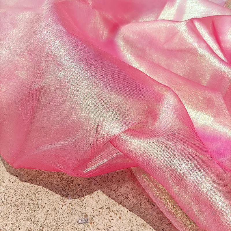 100x150cm țesătură din organza cu sclipici strălucitoare, voal, culoare magică, tifon, cusut fuste, fundal, decorare pentru scenă, pânză fluorescentă