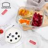 LocknLock Heat-Resistant Glass Divided Lunch Box