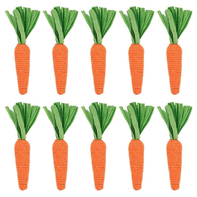 

10Pcs Simulation Carrot Small Artificial Carrot Decorations Faux Carrot Ornaments for Home Easters Party Tabletop Decors 1