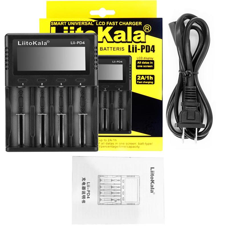 Dual-Slot Charger for 18650/26650 Lithium, AA/AAA Ni-MH, & 3.2V LiFePO4 Batteries