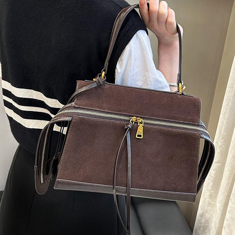 Designer suede bag for women Maillard leather vintage crossbody bag shoulder bags