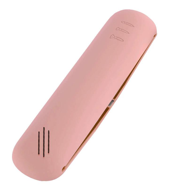 

Portable Silicone Magnetic Travel Makeup Bag Multi-Functional Beauty Tool Cosmetic Brush Storage Pouch розовый