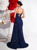 European Elegant Sequin Slim-Fit Evening Gown