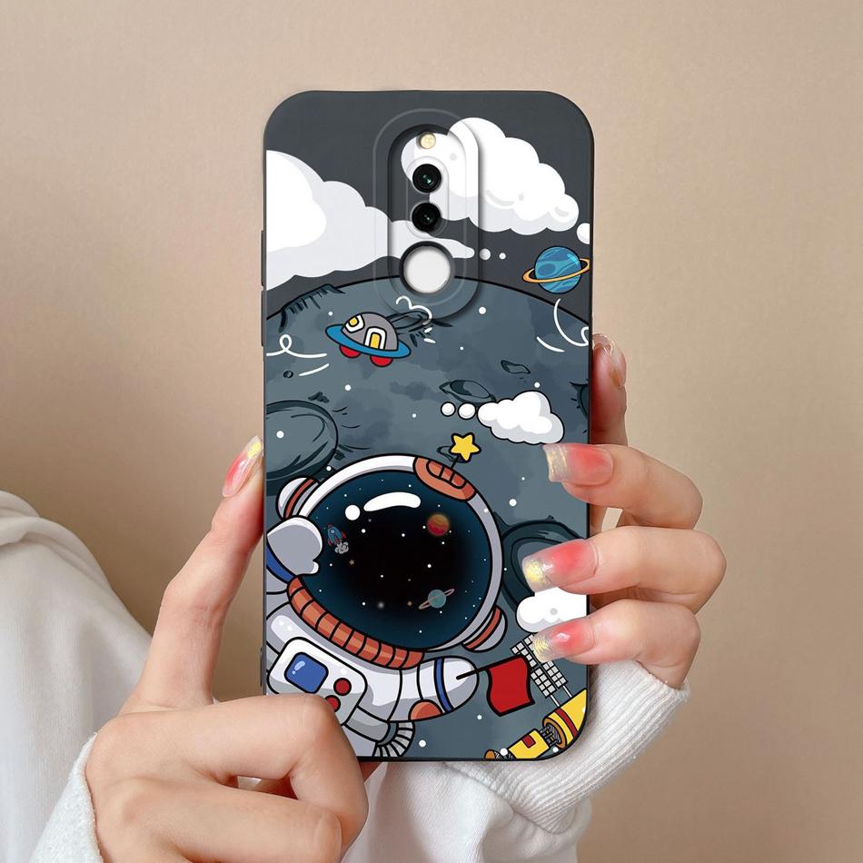 Case For Xiaomi Redmi 8 8A Pro Cute Astronaut Liquid Silicone Phone Shell Camera Lens Protection Back Cover For Redmi8 8 A 8APro