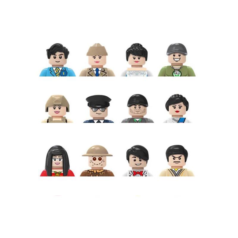 Non-Toxic City Characters Action Figures Building Blocks Policeman Teacher Fireman Occupation Mini Figurine Dolls Bricks Set Children Toys