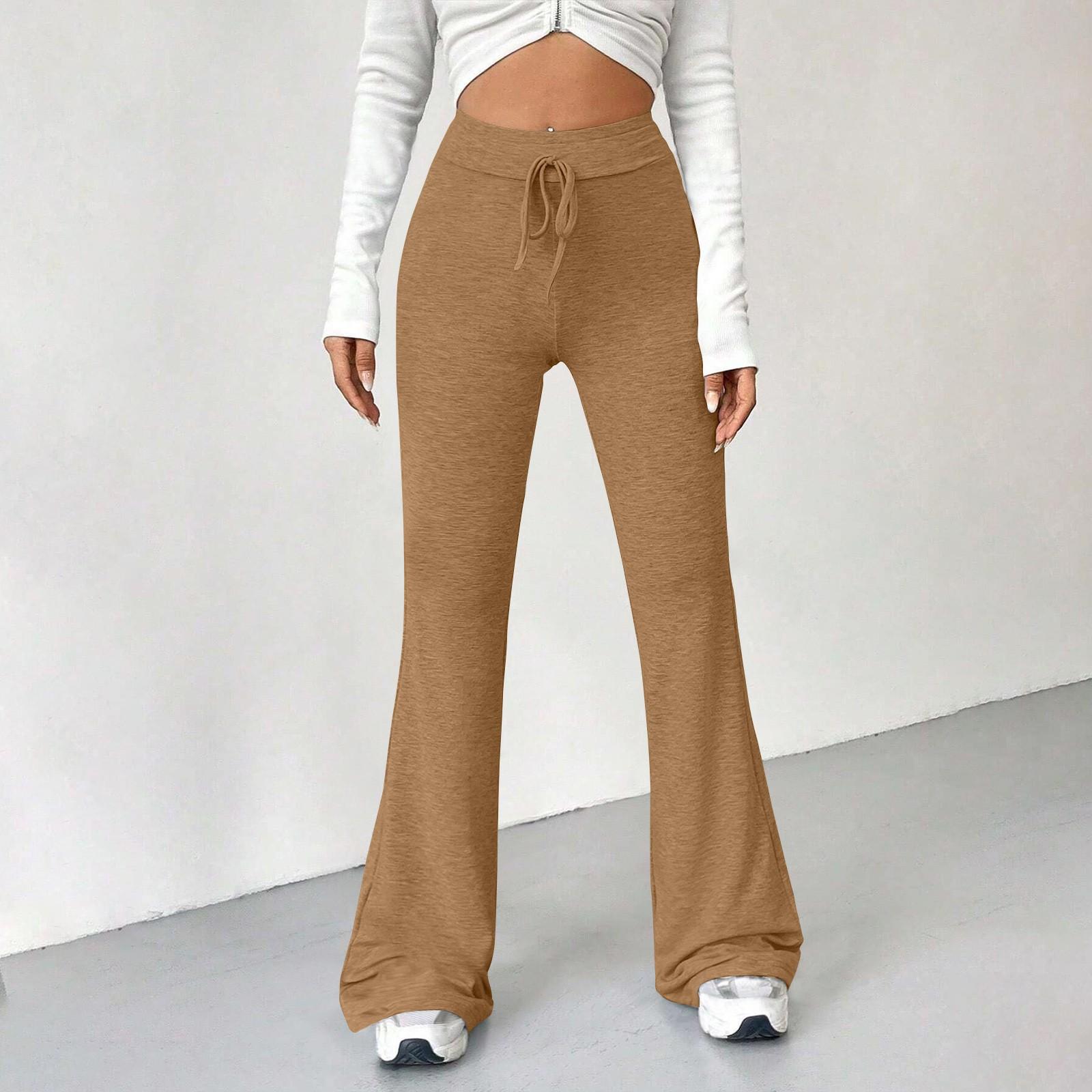 

Женские брюки для отдыха на природе, йоги, упражнений, облегающие, с высокой посадкой и кулиской M