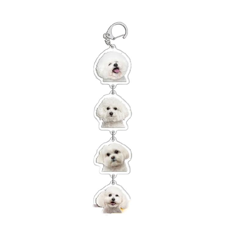 Cartoon Dog Bag Pendant Lovely Animal Shaped Keychains Acrylic Keyring Ornaments