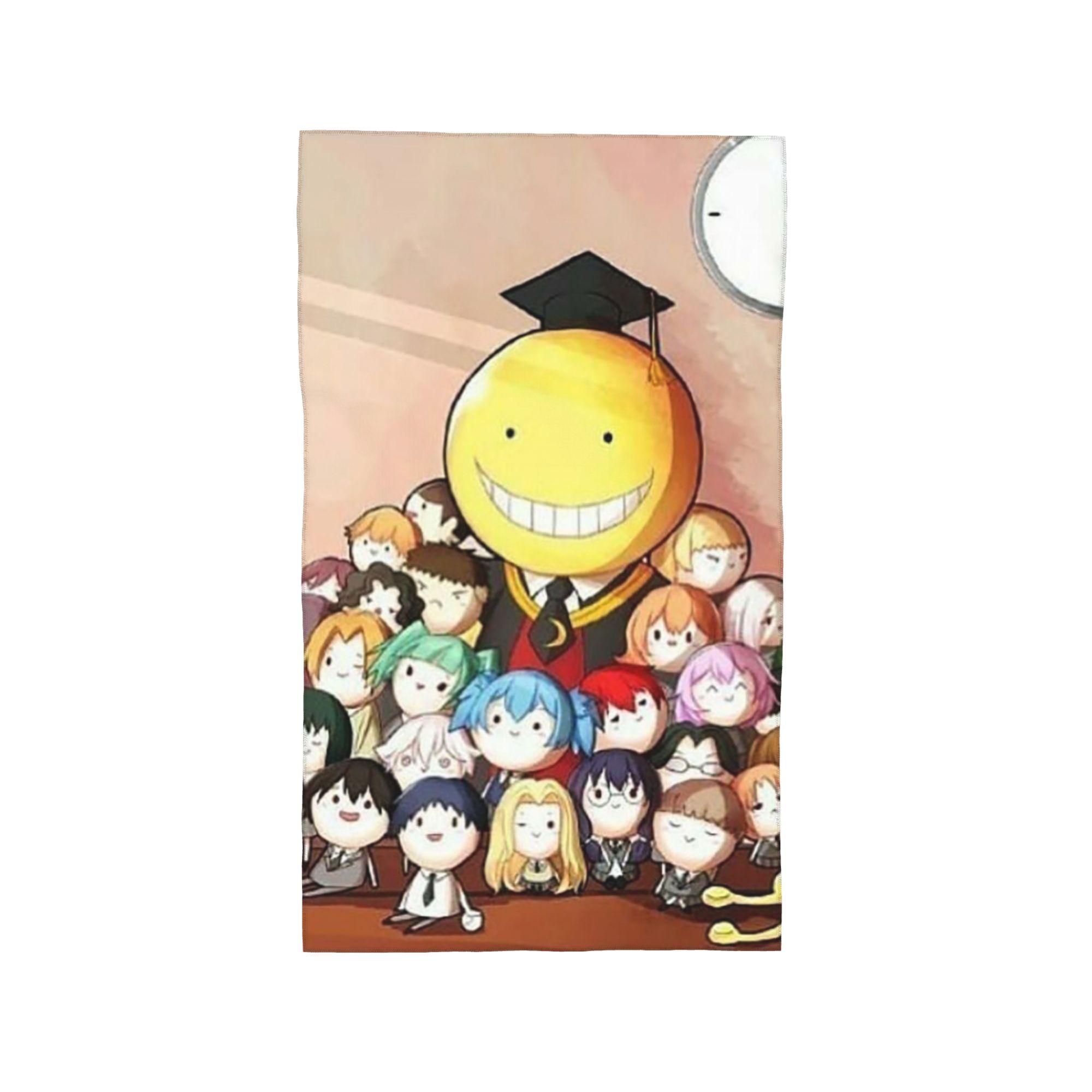 

Assassination Classroom Octopus Koro Sensei Soft Face Towel Quick Dry Pool Bath Cotton Towels Breathable W30*H60(CM)
