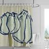 Abstract Plant Art Shower Curtain Morandi Color Rainforest Illustration Bathroom Shower Room Partition Curtain Decoration