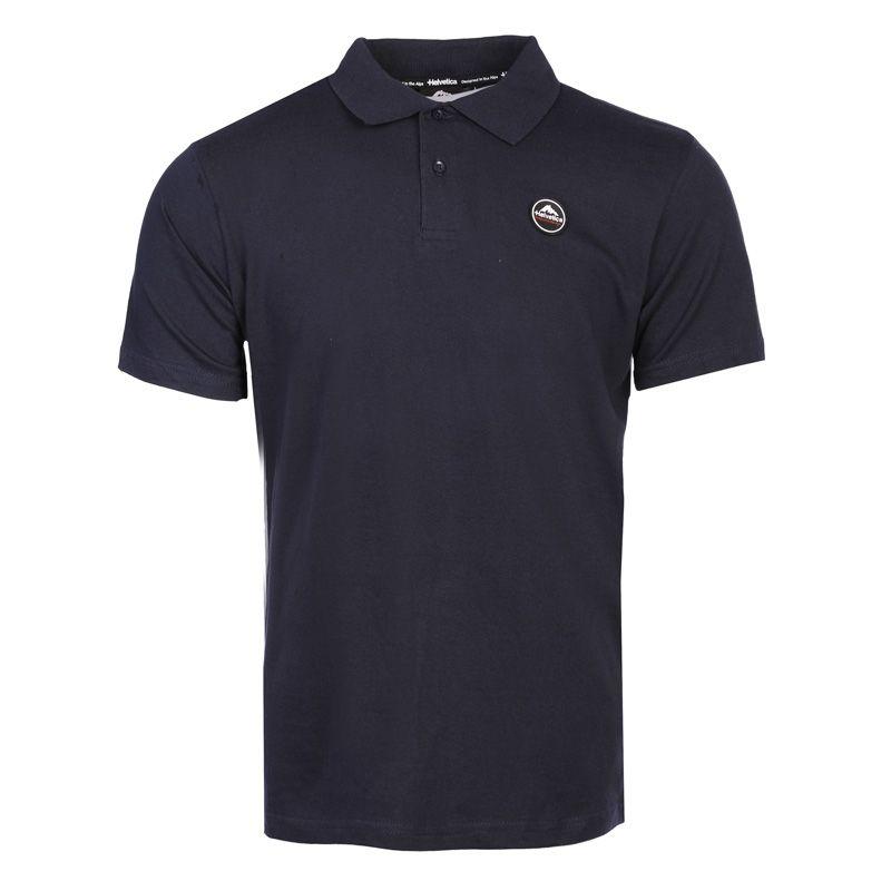 

Мужская рубашка поло с вышитым логотипом HELVETICA XL темно-синий
