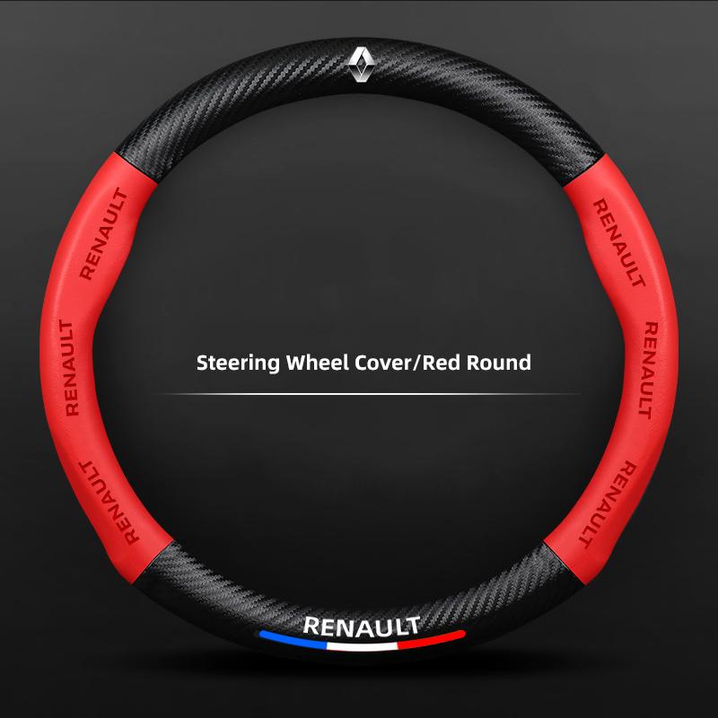 

2026 Hot For Renault Interior Stickers Car Steering Wheel Cover Breathable Anti-slip Accessories For Renault Clio Koleos Megane