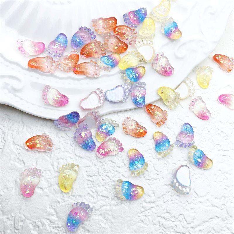 

New Iridescent Gradient Cartoon Nail Art Accessories - Wearable Decoration, Mixed Styles