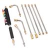 Pressure Washer Extension Wand 5 Straight Rod 3 Curve Rod Set Power Washer Lance with 6 Nozzles
