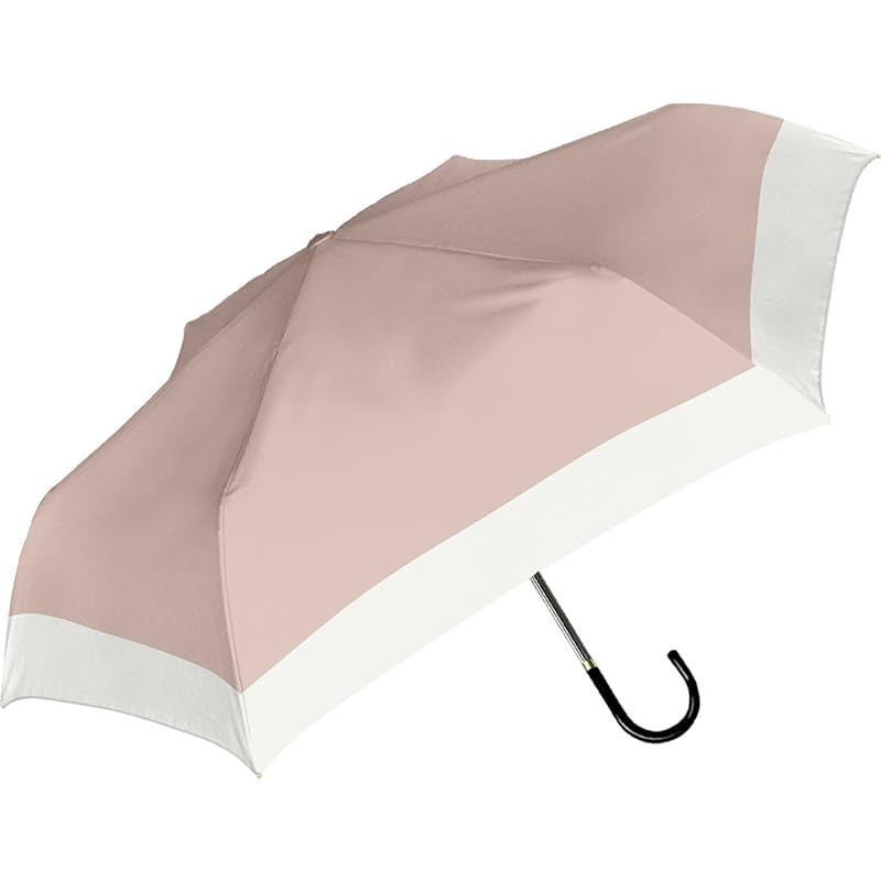 

Nakatani Natural Basic Folded umbrella for rain or shine UV bicolor pink beige [924-050] Hand open Rib size: 55cm Black coating processing Wind