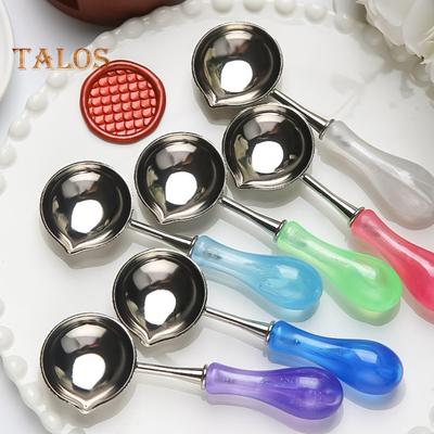 2Pcs Wax Seal Stamp Spoon Sealing Wax Melting Spoon Heat-resistant Vintage Envelope DIY Craft Wedding Party Invitations Wax Stamp Warmer Spoon