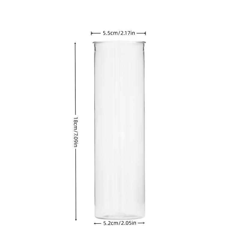 12/18pcs Transparent Cylindrical Plastic Vases Home Decor Flower-Wrapping Vases for Tabletop Decoration and Flower Cultivation