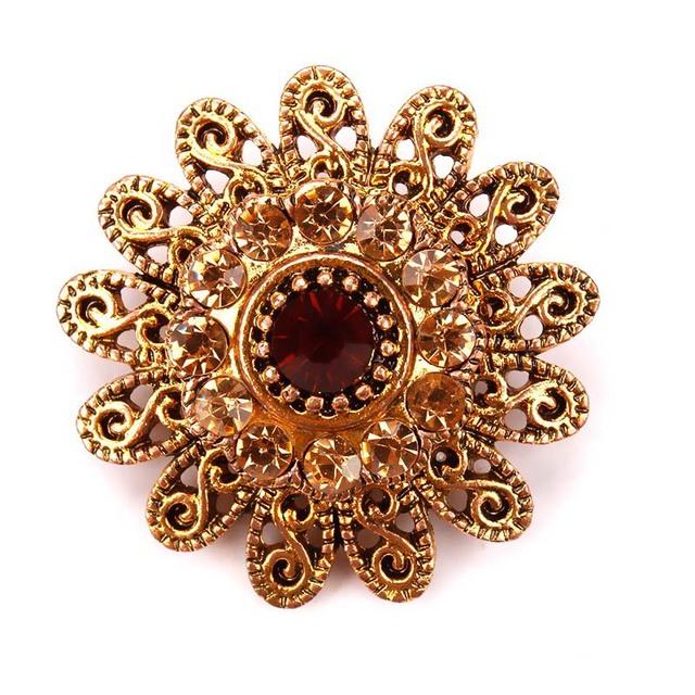 Baiduqiandu Brand Crystal Rhinestones Flower Pins And Brooches For Women Dress Party Or Diy Wedding Bouquets Jewelry