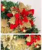 Large 30/40cm Christmas Flower Wreath for Home, Window, or Hotel Decor