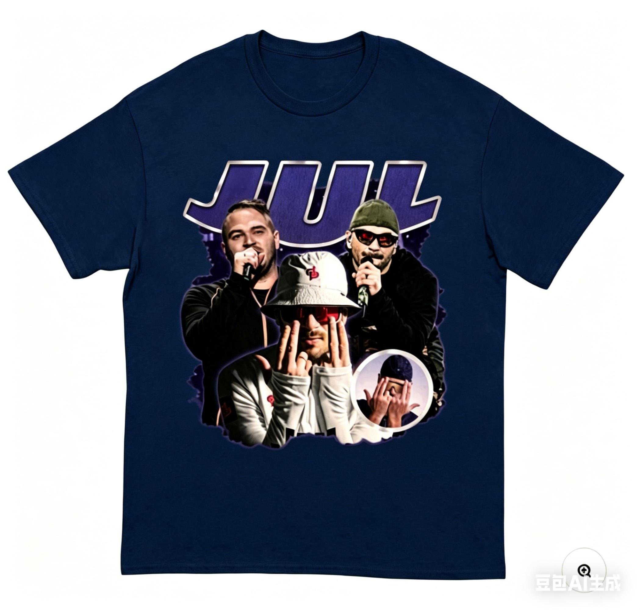 

JUL Rapper TShirt Unisex Streetwear Oversized Graphic French Hip Hop Music Merch Short Sleeve Summer 2026 Trendy Casual Tee 4XL
