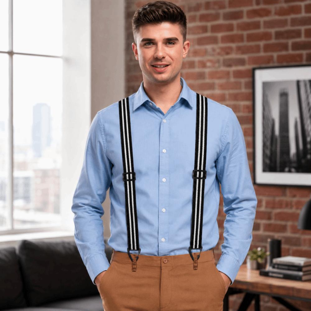 Elastic Heavy Duty Suspenders Y-back Wide Trouser Pants Braces New Men Work Suspenders Work