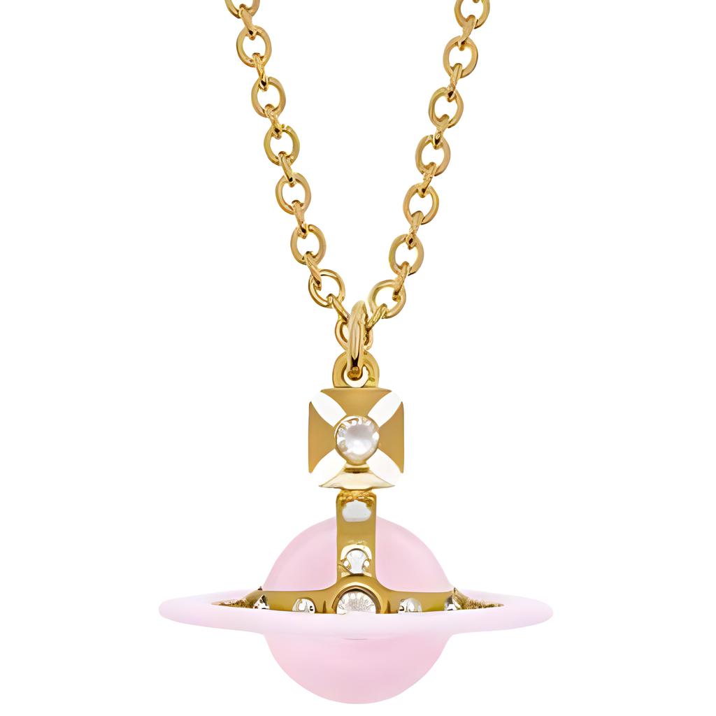VIVIENNE WESTWOOD Tiny Original Orb Brand Logo Necklace Women Necklace Brass Gold 6302039I-02R793