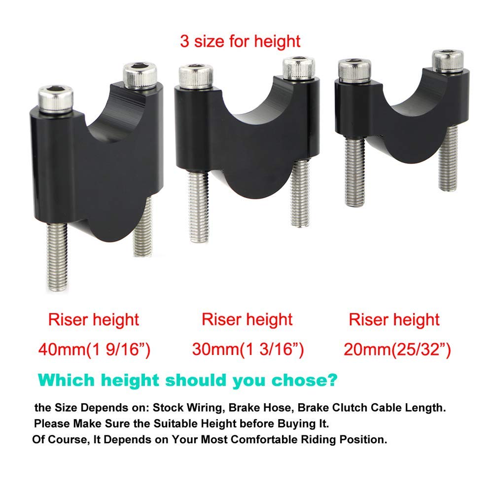 Handlebar Riser Handle Pos 0.9 Inch (22.2 Mm), No Clamp, Fits V-Strom / CRF250L