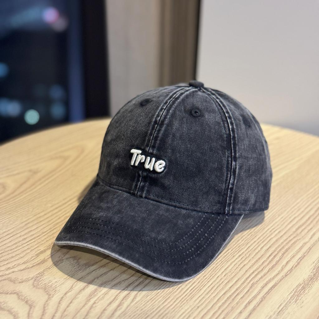New simple and old letter embroidered baseball cap women's spring and summer soft top commuter cap daily versatile hat tide