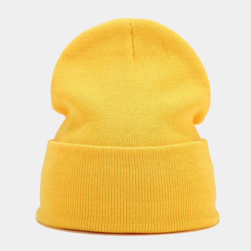 Custom Logo Knit Hat with Embroidered Letters - Women's & Men's Windproof Warm Beanie