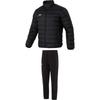 Stand Collar Zipper Loose Warm Top Comfortable Cuffed Solid Color Long Pants Casual Sports Suit Men Suit Black 23600804-001+24600703-001