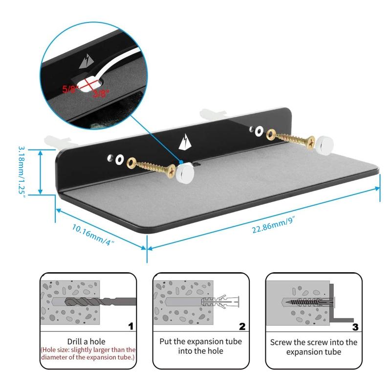 Acrylic Floating Speaker Shelf Cell Phone Toy Display Shelf Wide Universal Holder Floating Shelves Universal Holders
