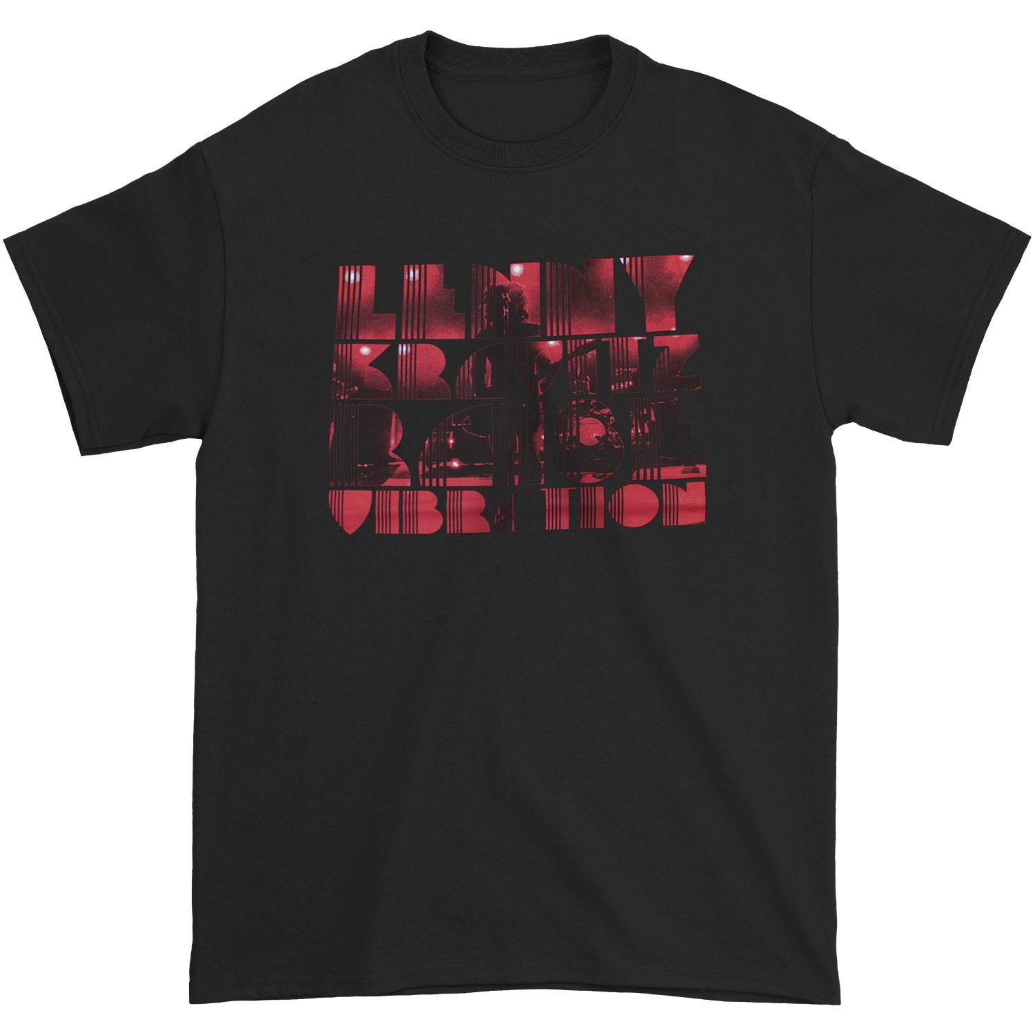 Men s Lenny Kravitz Raise Vibration Tour 2018 Slim Fit T-shirt Medium Black XL